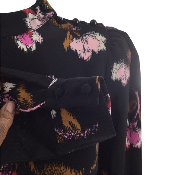 Who What Wear Floral Print A- Line Ruffle Frosted Dress - Picture 11 of 16